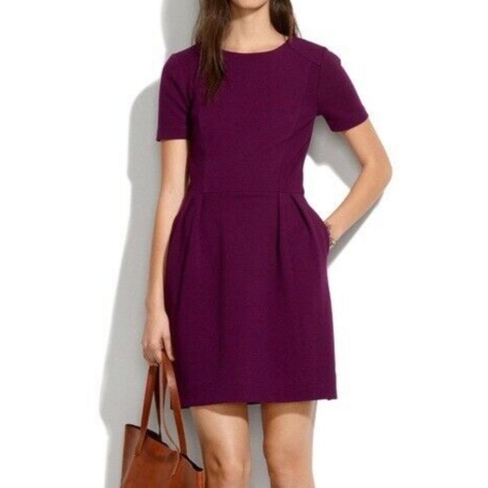 Madewell - Gallerist Ponte Dress - Purple - Size 4
